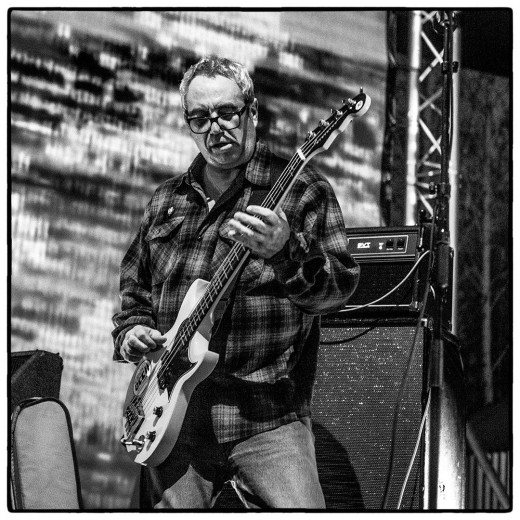 "Bassist Mike Watt is a founding member of the highly influential The Minutemen, he created one of the most important bodies of work in the American underground canon, delivering adventurous, fiercely polemical music informed by such disparate traditions as funk, folk, and free jazz" (allmusic). This image I shot at Liverpool International Festival Of Psychedelia 2017. Mike Watt was performing with Il Sogno Del Marinaio © Clemens Mitscher Rock & Roll Fine Arts