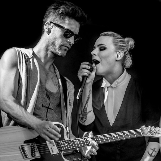 Felix Rodriguez and Maja Ivarsson of The Sounds © Clemens Mitscher Rock & Roll Fine Arts