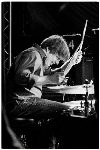 Steve Shelley Sonic Youth drummer and member of the Thurston Moore Band at DAS BETT Frankfurt © Clemens Mitscher Rock & Roll Fine Arts