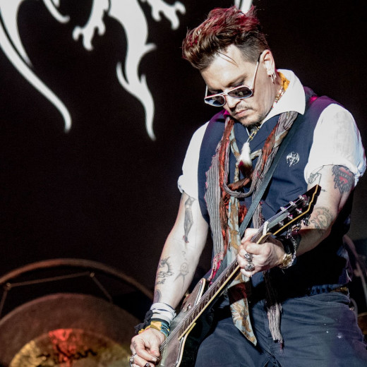 Johnny Depp of The Hollywood Vampires © Clemens Mitscher Rock & Roll Fine Arts